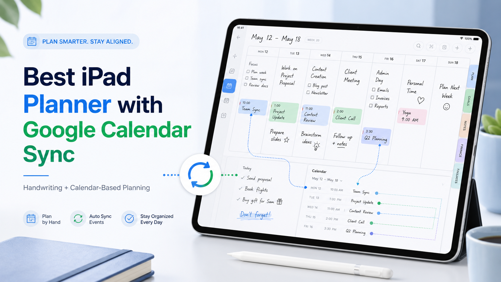 Best iPad Planner with Google Calendar Sync | Planner for iPad
